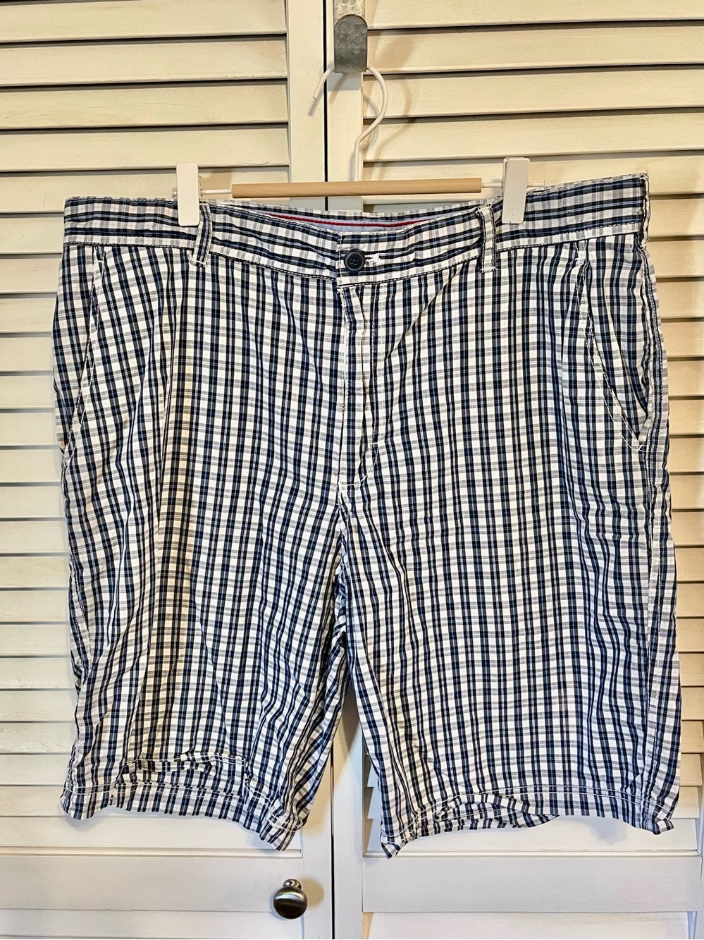 Izod Shorts Mens Plaid Size 38